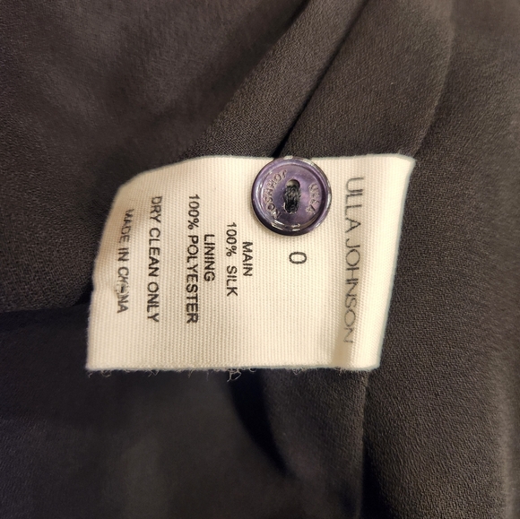 NWOT ULLA JOHNSON Silk Claudine Midi Dress in Noir XS $850 - Picture 9 of 9